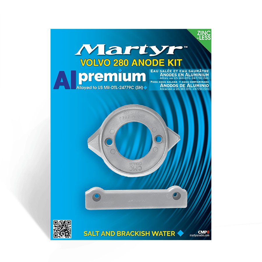 Volvo Penta 280 Single Prop Sterndrive Anode Kit Martyr CM280KIT (Aluminum, Zinc & Magnesium Options)