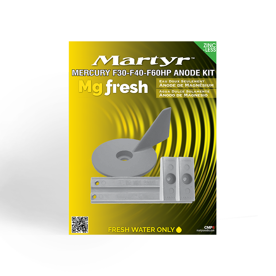 Mercury Outboard 30-60HP 4-Stroke Anode Kit Martyr CMM3060KIT (Aluminum, Zinc & Magnesium Options)
