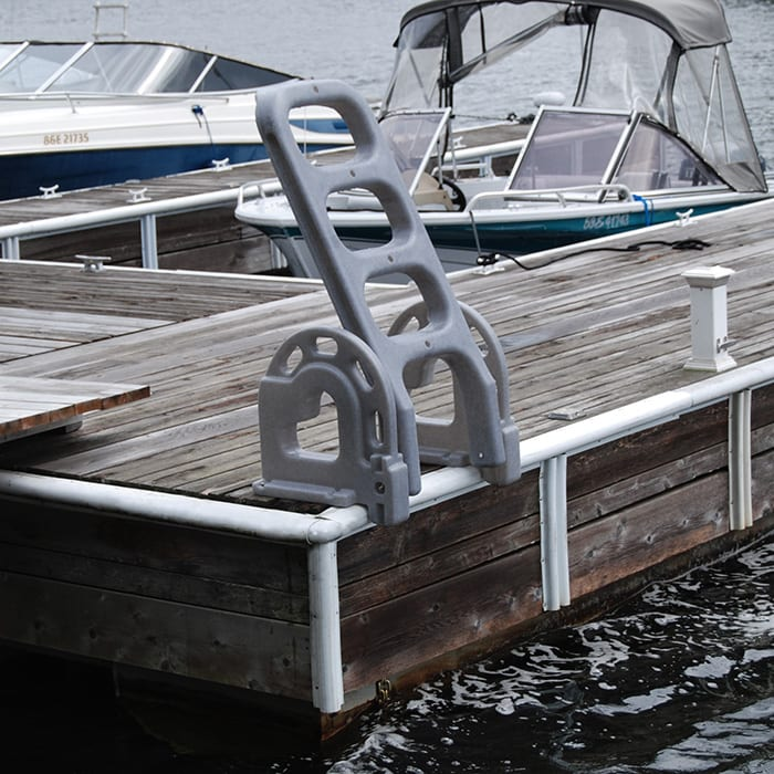 Dock Ladder - Dock Edge 4 Step Rotomolded Polyethylene Stand Off Flip-Up