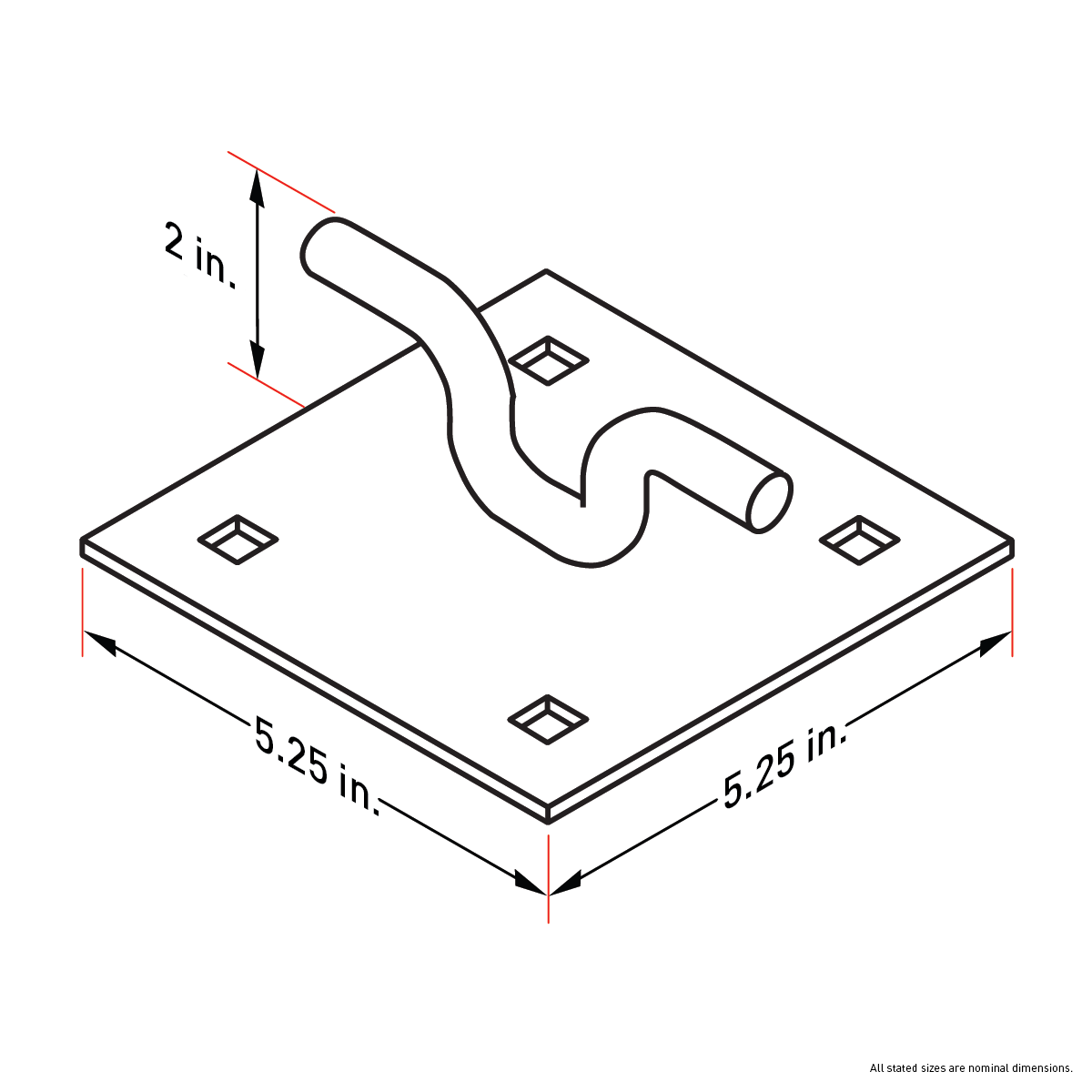 Dock Edge Tie-Up Cleat DE87111F
