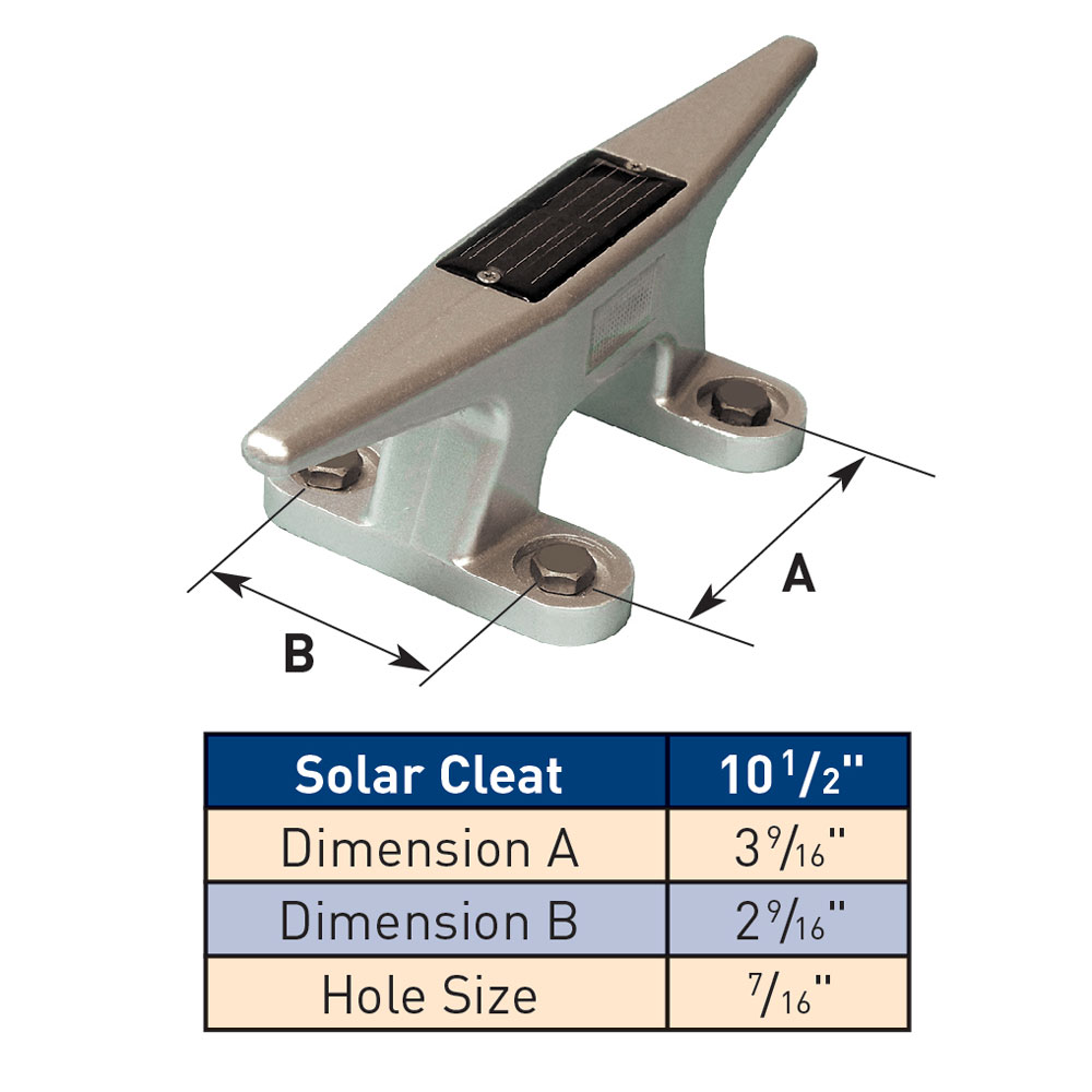 Dock Edge Solar Light Dock Cleat DE96288F