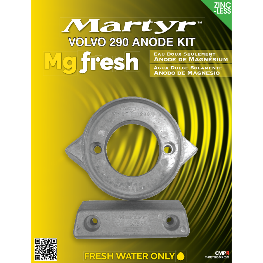 Volvo Penta 290 Single Prop Sterndrive Anode Kit Martyr CM290KIT (Aluminum, Zinc & Magnesium Options)