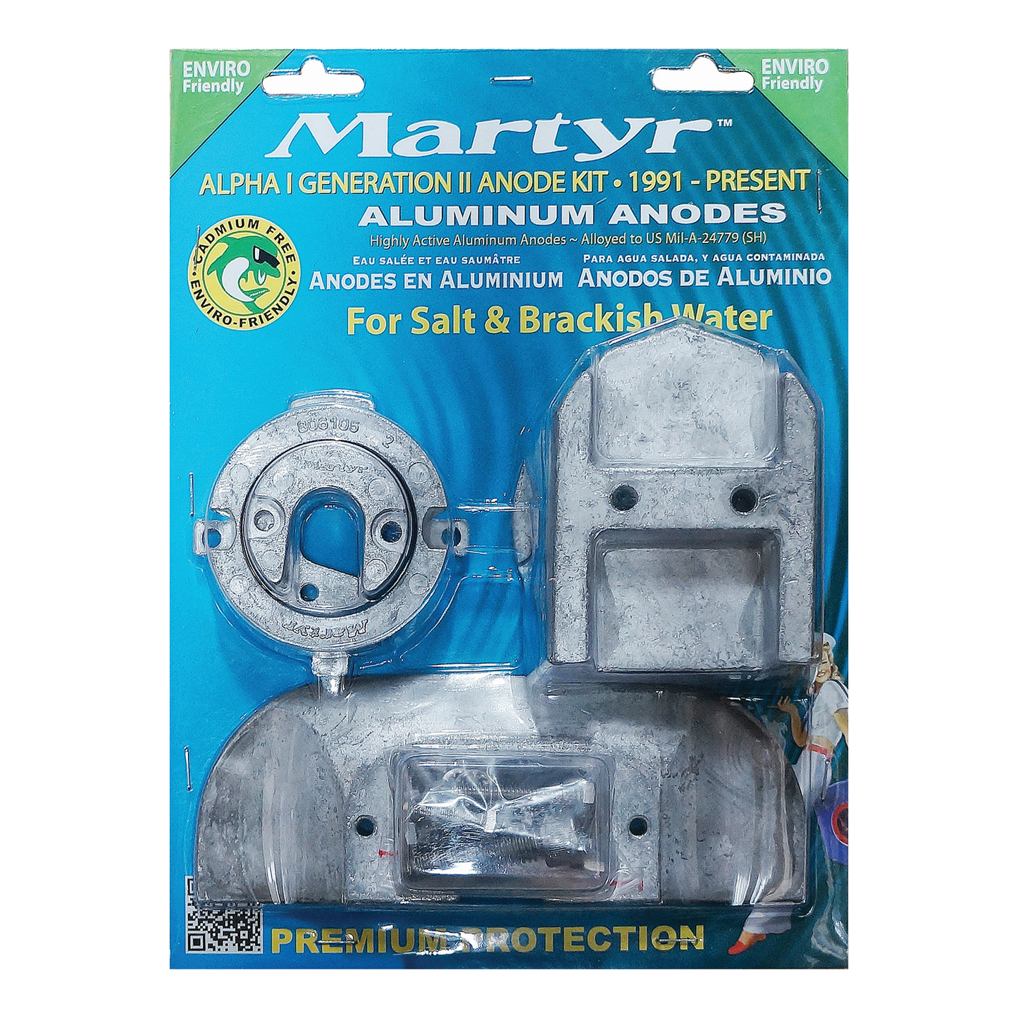 Mercruiser Alpha 1 Gen 2 Anode Kit Replacement Martyr CMALPHAKIT (Aluminum, Zinc & Magnesium Options)