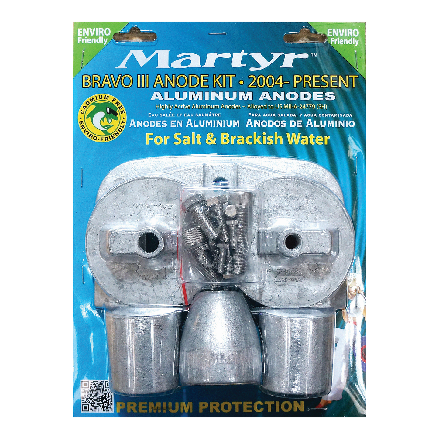 Mercruiser Bravo 3 Anode Kit Replacement Martyr CMBRAVO3KIT (Aluminum, Zinc & Magnesium Options)