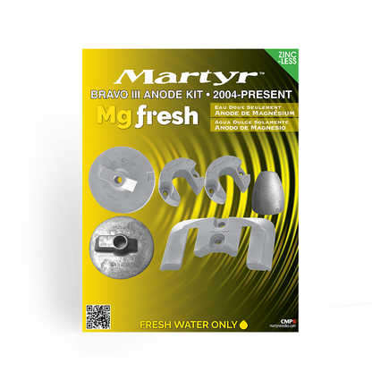 Mercruiser Bravo 3 Anode Kit Replacement Martyr CMBRAVO3KIT (Aluminum, Zinc & Magnesium Options)