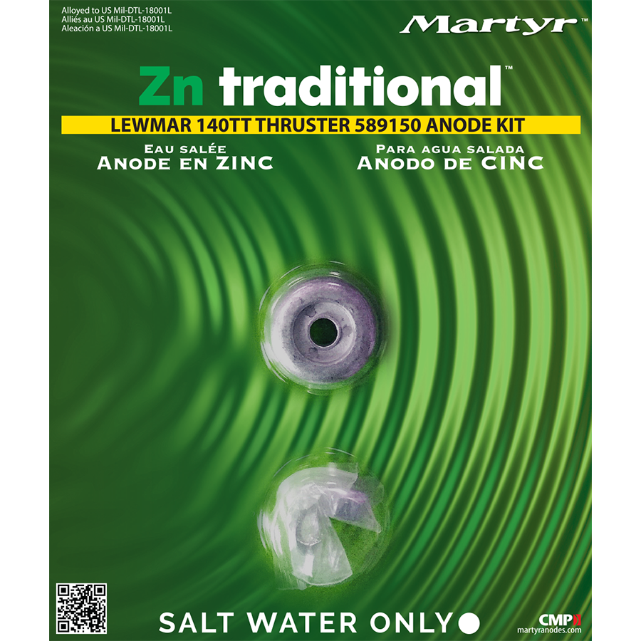 Lewmar 589150 Thruster Anode Kit Martyr CM589150KIT (Aluminum, Zinc & Magnesium Options)