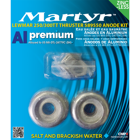 Lewmar 589550 Thruster Anode Kit Martyr CM589550KIT (Aluminum, Zinc & Magnesium Options)