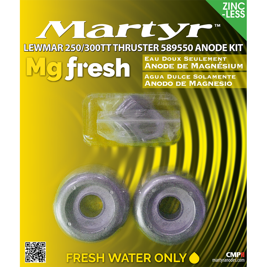 Lewmar 589550 Thruster Anode Kit Martyr CM589550KIT (Aluminum, Zinc & Magnesium Options)