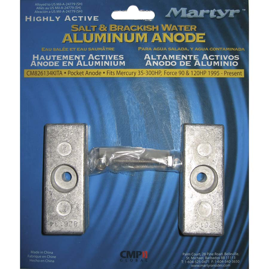 Mercury Outboard 97-826134Q Anode Kit Martyr CM826134KIT (Aluminum & Magnesium Options)