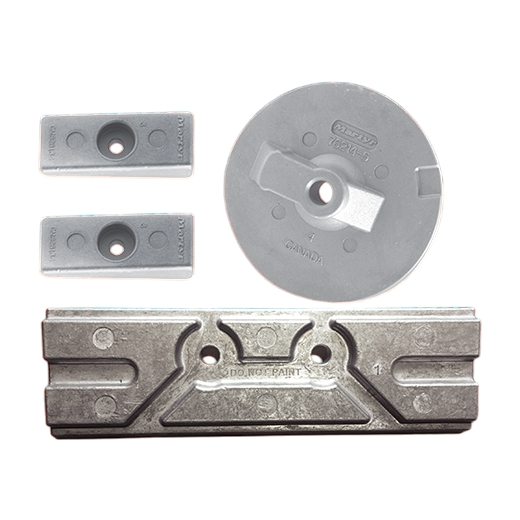 Quicksilver 8m0107548 Kit Anodi In Alluminio Per Motori Fuoribordo Mercury Mariner – 4 Pezzi Con Fissaggi – Protezione Anticorrosione Acqua Dolce E Salata