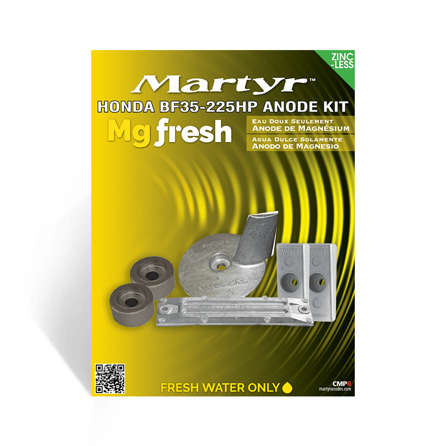 Honda Outboard 35-225 HP Anode Kit Martyr CMHBF35225KIT (Aluminum, Zinc & Magnesium Options)