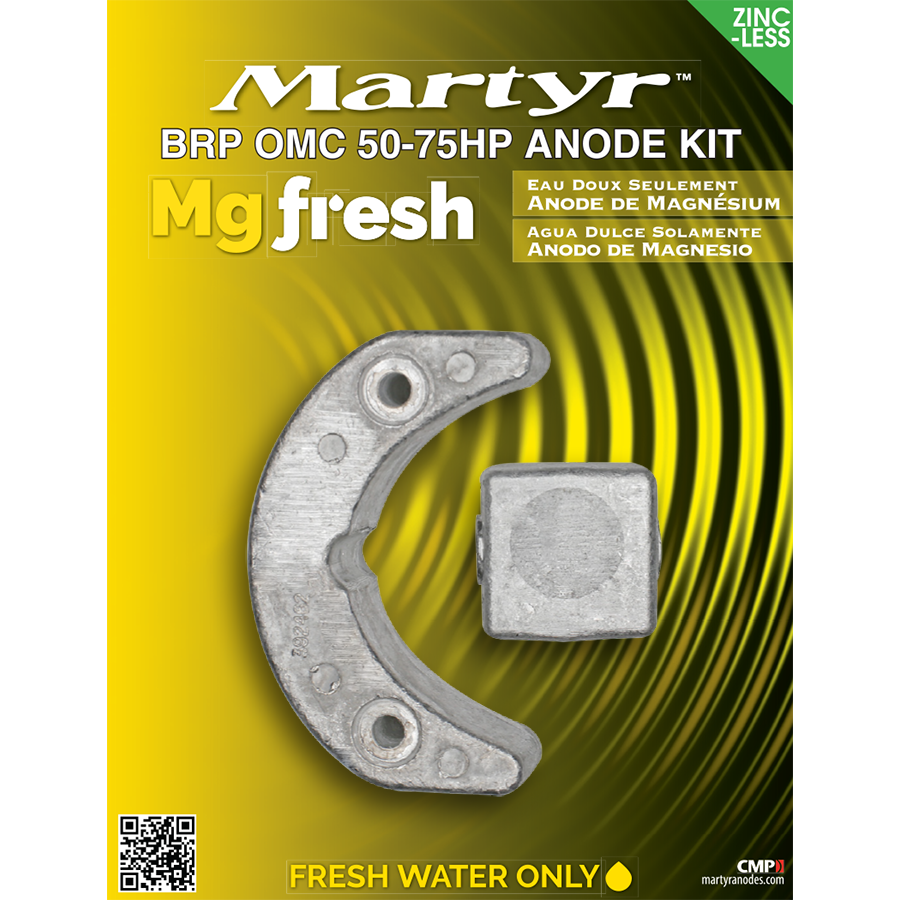 Evinrude & Johnson Outboard 50-75 HP Anode Kit Martyr CMOMC5075KIT (Aluminum, Zinc & Magnesium Options)