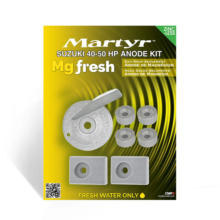 Suzuki Outboard 40-50 HP Anode Kit Martyr CMSZ4050KIT (Aluminum, Zinc & Magnesium Options)