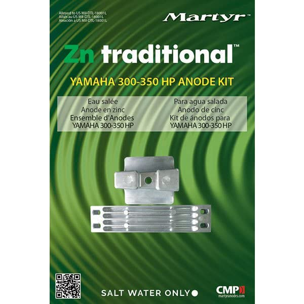 Yamaha Outboard 300-425 HP Anode Kit Martyr CMY300350KIT (Aluminum, Zinc & Magnesium Options)