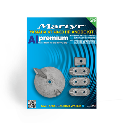 Yamaha Outboard 40-50-60 HP Anode Kit Martyr CMY4060KIT (Aluminum, Zinc & Magnesium Options)