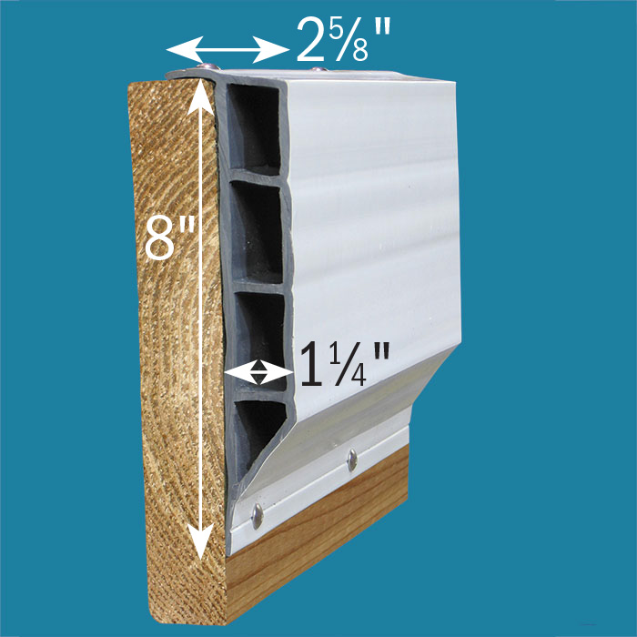 Dock Edge Standard PVC Super Full Face Bumper Profile 12FT DE1230F