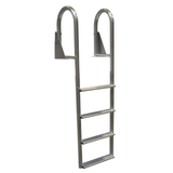 Dock Ladder - Dock Edge Wide Step Welded Aluminum Flip-Up 3, 4, 5 & 7 Step Options