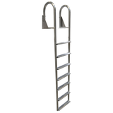 Dock Ladder - Dock Edge Wide Step Welded Aluminum Flip-Up 3, 4, 5 & 7 Step Options