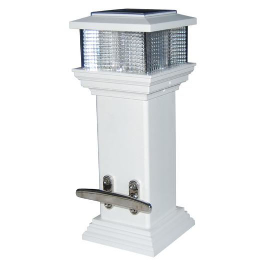 Dock Edge CleatLite Solar Dock Light with Stainless Mooring Cleat DE96250F