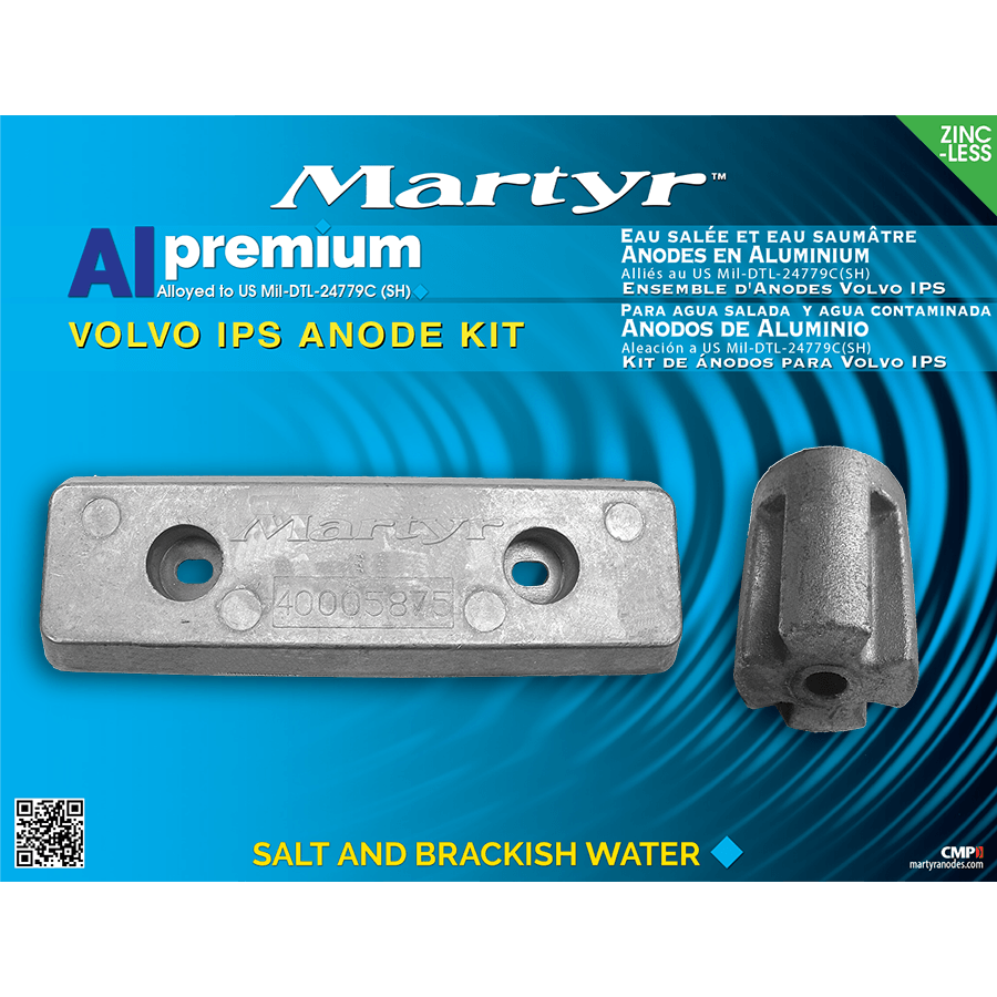 Volvo Penta IPS Sterndrive Anode Kit Martyr CMVPIPSKIT (Aluminum, Zinc & Magnesium Options)