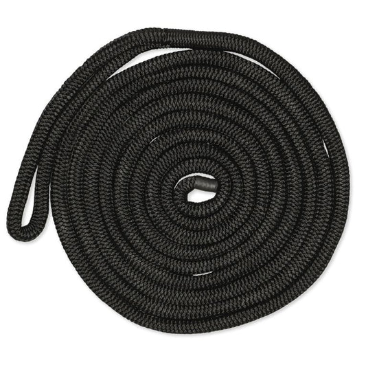 CMP Cordage Nylon Double Braid Dock Line - Black