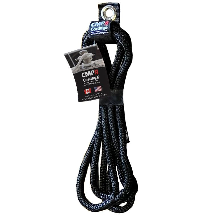 CMP Cordage Nylon Double Braid Dock Line - Black