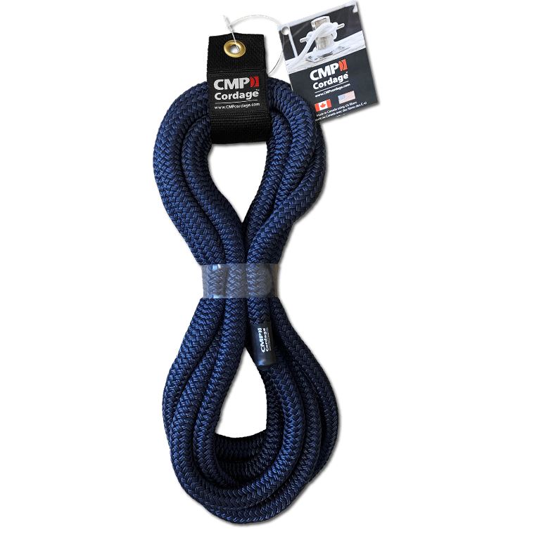 CMP Cordage Nylon Double Braid Dock Line - Navy Blue