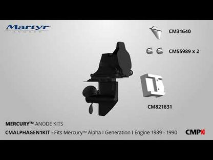 Mercruiser Alpha 1 Gen 1 Anode Kit Replacement Martyr CMALPHAGEN1KIT (Aluminum, Zinc & Magnesium Options)