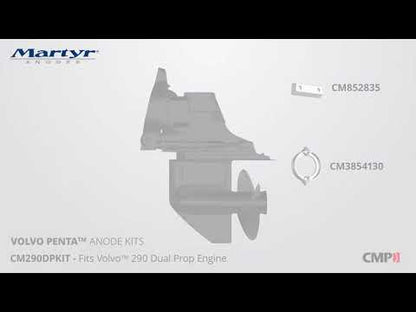 Volvo Penta 290 Duo Prop Sterndrive Anode Kit Martyr CM290DPKIT (Aluminum, Zinc & Magnesium Options)