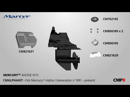 Mercruiser Alpha 1 Gen 2 Anode Kit Replacement Martyr CMALPHAKIT (Aluminum, Zinc & Magnesium Options)